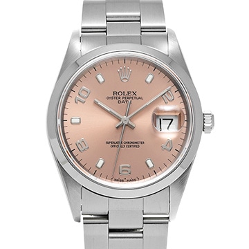 ロレックス オイスターパーペチュアル デイト 15200 ピンク メンズ 時計 【中古】【wristwatch】