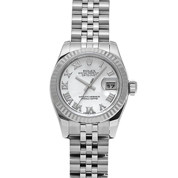 ロレックス デイトジャスト 179174NR ホワイトシェル レディース 時計 【中古】【wristwatch】