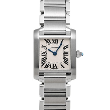 カルティエ タンクフランセーズ SM W51008Q3 シルバー レディース 時計 【中古】【wristwatch】