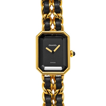 シャネル プルミエール M H0001 ブラック レディース 時計 【中古】【wristwatch】