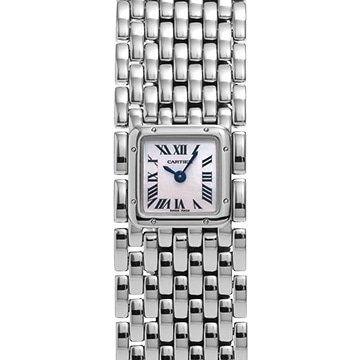 カルティエ パンテール リュバン W61001T9 ピンクシェル レディース 時計 【中古】【wristwatch】