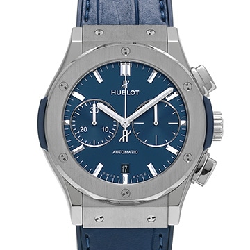 ウブロ クラシックフュージョン チタニウム クロノグラフ ブルー 521.NX.7170.LR ブルー メンズ 時計 【中古】【wristwatch】