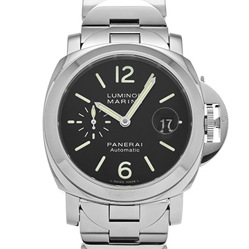 パネライ ルミノールマリーナ オートマティック PAM00104 ブラック メンズ 時計 【中古】【wristwatch】