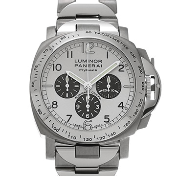 パネライ ルミノール クロノ フライバック PAM00060 シルバー/ブラック メンズ 時計 【中古】【wristwatch】