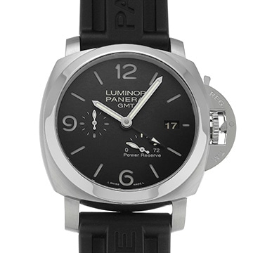 パネライ ルミノール 1950 3デイズ GMT パワーリザーブ オートマティック アッチャイオ PAM00321 ブラック メンズ 時計 【中古】【wristwatch】