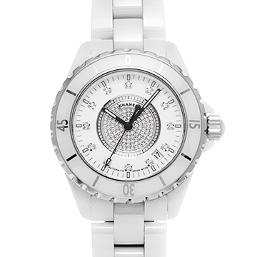シャネル J12 38MM H0970 ホワイト/ダイヤモンド メンズ 時計 【中古】【wristwatch】