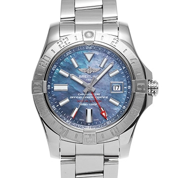 ブライトリング アベンジャーII GMT ブルーマザーオブパール 日本限定 A3239011/C930 ブルーシェル メンズ 時計 【中古】【wristwatch】