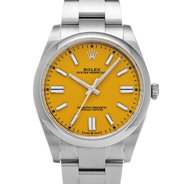 ロレックス オイスターパーペチュアル 41 124300 イエロー メンズ 時計 【中古】【wristwatch】