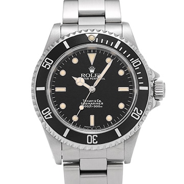ロレックス サブマリーナ ティファニーダブルネーム 14060 ブラック メンズ 時計 【中古】【wristwatch】