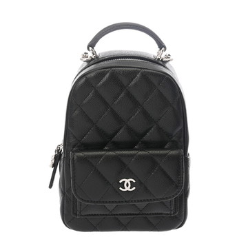 シャネル マトラッセ スモールバックパック ブラック AP3753 グレインドカーフスキン レディース バッグ 【中古】【bag】