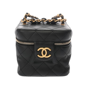 シャネル マトラッセ スモール ヴァニティケース ブラック AS3228 カーフ レディース バッグ 【中古】【bag】