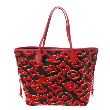 ルイ ヴィトン モノグラムタフタージュ LV×UF ネヴァーフル MM　 ブラック/レッド M46381 モノグラムキャンバス レディース バッグ 【中古】【bag】