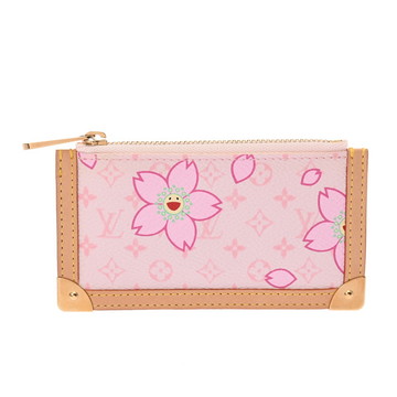 ルイ ヴィトン モノグラムチェリーブロッサム ポシェットクレ  ピンク M92016 レザー レディース 財布 【中古】【purse】