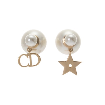 ディオール TRIBALES 球体 星 ロゴ ゴールド/ホワイト E1038TRIRS_D301 メタル/レジン レディース ジュエリー 【中古】【jewelry】