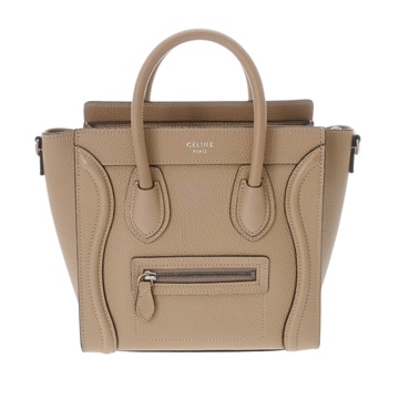 セリーヌ ラゲージ ナノ 2WAY デューン 189243DRU.03UN ドラムドカーフ レディース バッグ 【中古】【bag】