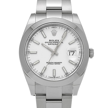 ロレックス デイトジャスト 41 126300 ホワイト メンズ 時計 【中古】【wristwatch】
