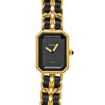 シャネル プルミエール M H0001 ブラック レディース 時計 【中古】【wristwatch】