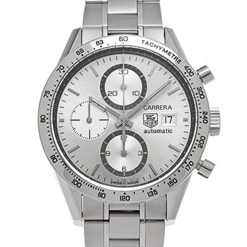 タグ ホイヤー カレラ キャリバー16 クロノグラフ CV2017.BA0786 シルバー メンズ 時計 【中古】【wristwatch】