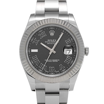 ロレックス デイトジャストII 116334 グレー メンズ 時計 【中古】【wristwatch】