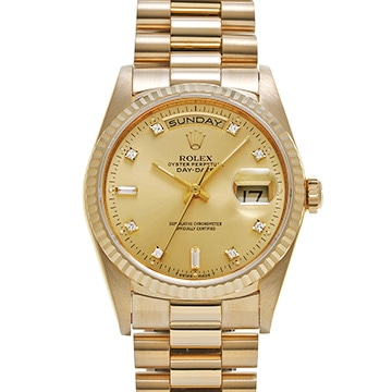ロレックス デイデイト 18238A シャンパン/ダイヤモンド メンズ 時計 【中古】【wristwatch】