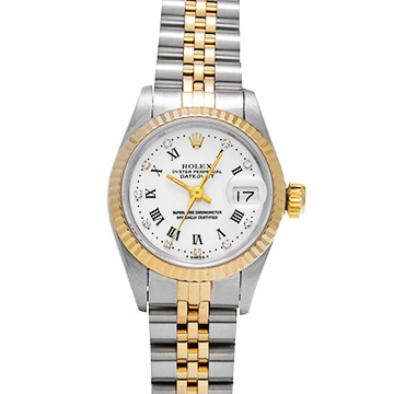 ロレックス デイトジャスト 69173G ホワイト/ダイヤモンド レディース 時計 【中古】【wristwatch】