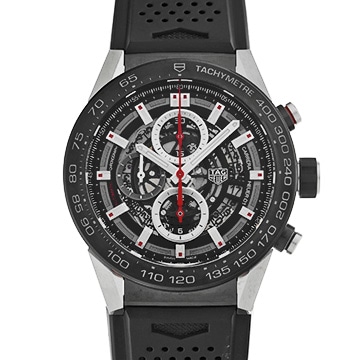 タグ ホイヤー カレラ キャリバーホイヤー01 クロノグラフ CAR2A1Z.FT6044 ブラック メンズ 時計 【中古】【wristwatch】
