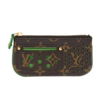 ルイ ヴィトン モノグラムペルフォ ポシェットクレ ヴェール M95186 モノグラムキャンバス ユニセックス 財布 【中古】【purse】