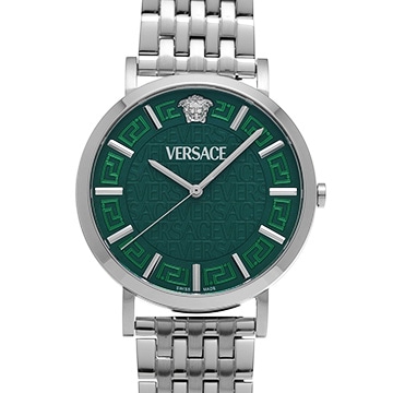 ヴェルサーチ グレカ スリム VE8Q00324 グリーン メンズ 時計 【中古】【wristwatch】