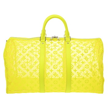 ルイ ヴィトン モノグラムシースルー キーポル バンドリエール 50 ネオンイエロー M55380 モノグラムシースルー ユニセックス バッグ 【中古】【bag】