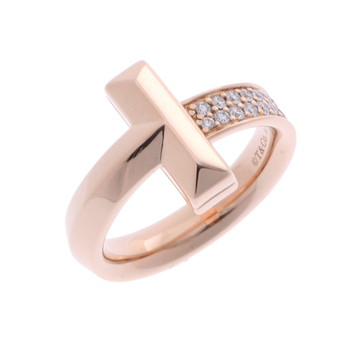 ティファニー Tワン ワイド リング ゴールド K18ピンクゴールド PG レディース ジュエリー 【中古】【jewelry】