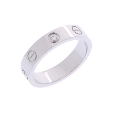 カルティエ ミニラブリング #48 1PD シルバー K18ホワイトゴールド WG レディース ジュエリー 【中古】【jewelry】