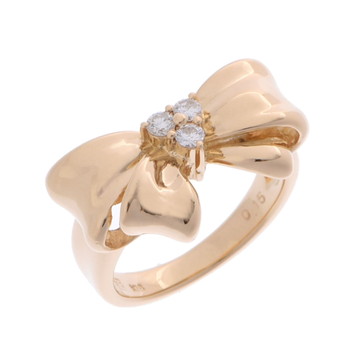 ノーブランド リボンモチーフ リング ゴールド K18イエローゴールド YG レディース ジュエリー 【中古】【jewelry】