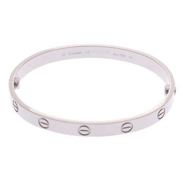 カルティエ ラブブレスレット #17 新型 シルバー K18ホワイトゴールド WG レディース ジュエリー 【中古】【jewelry】
