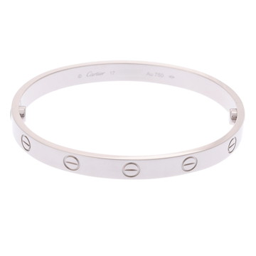 カルティエ ラブブレスレット #17 新型 シルバー K18ホワイトゴールド WG レディース ジュエリー 【中古】【jewelry】