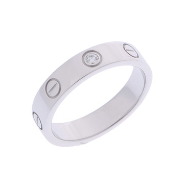 カルティエ ミニラブリング #48 1PD シルバー K18ホワイトゴールド WG レディース ジュエリー 【中古】【jewelry】