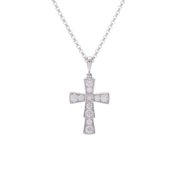 ブルガリ セルペンティクロス ネックレス シルバー 354038 K18ホワイトゴールド WG レディース ジュエリー 【中古】【jewelry】