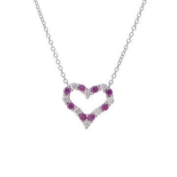ティファニー センチメンタルハート ネックレス  シルバー Pt950プラチナ レディース ジュエリー 【中古】【jewelry】