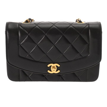 シャネル ダイアナ チェーンショルダー 23cm ブラック A01164 ラムスキン レディース バッグ 【中古】【bag】