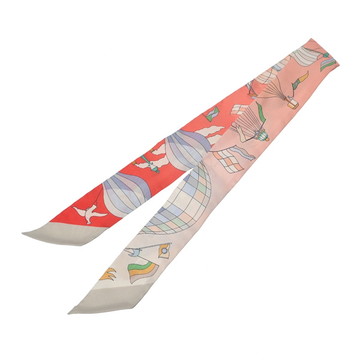 エルメス ツイリー LES FOLIES DU CIEL マルチカラー 061722S シルク100% レディース 【中古】【other】