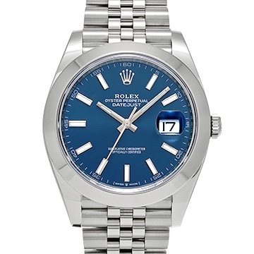 ロレックス デイトジャスト 41 126300 ブライトブルー メンズ 時計 【中古】【wristwatch】