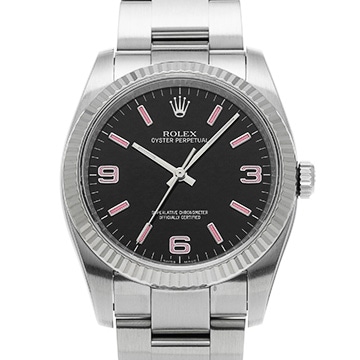 ロレックス オイスターパーペチュアル 116034 ブラック メンズ 時計 【中古】【wristwatch】