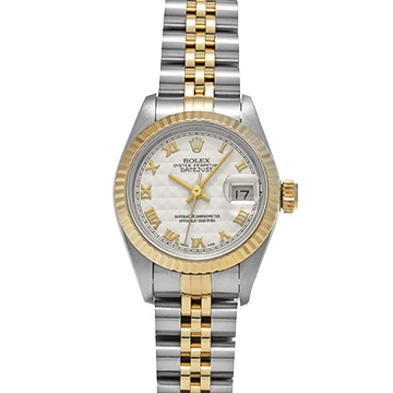 ロレックス デイトジャスト 69173 アイボリーピラミッド レディース 時計 【中古】【wristwatch】