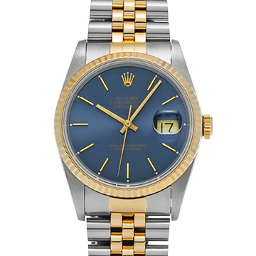 ロレックス デイトジャスト 16233 ブルー メンズ 時計 【中古】【wristwatch】