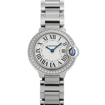 カルティエ バロンブルー ドゥ カルティエ 28mm W4BB0015 シルバー レディース 時計 【中古】【wristwatch】