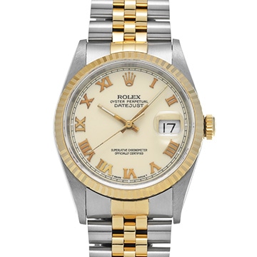 ロレックス デイトジャスト 16233 アイボリー メンズ 時計 【中古】【wristwatch】