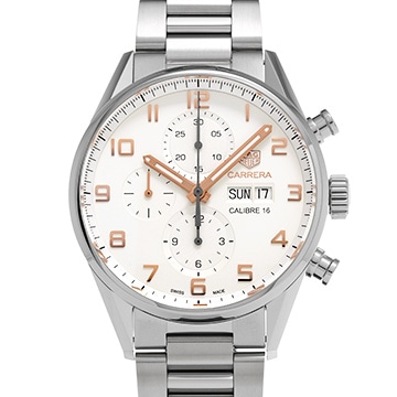 タグ ホイヤー カレラ キャリバー16 クロノグラフ デイデイト CV2A1AC.BA0738 オパーリン メンズ 時計 【中古】【wristwatch】