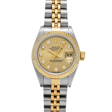 ロレックス デイトジャスト 69173G シャンパン/ダイヤモンド レディース 時計 【中古】【wristwatch】