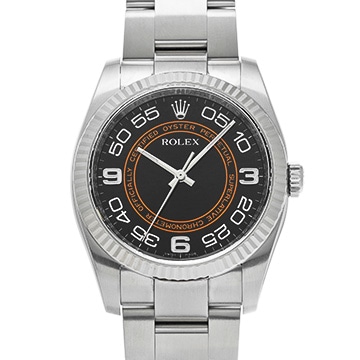 ロレックス オイスターパーペチュアル ブラックサーキュラーオレンジ 116034 ブラック メンズ 時計 【中古】【wristwatch】