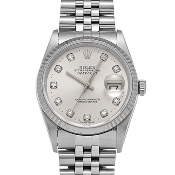 ロレックス デイトジャスト 16234G シルバー/ダイヤモンド メンズ 時計 【中古】【wristwatch】
