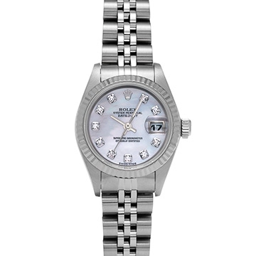 ロレックス デイトジャスト 79174NG ピンクシェル/ダイヤモンド レディース 時計 【中古】【wristwatch】